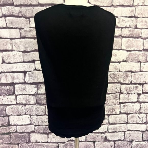 Finity Black Sleeveless Blouse W/ Stud Design Size 1X - Picture 5 of 7